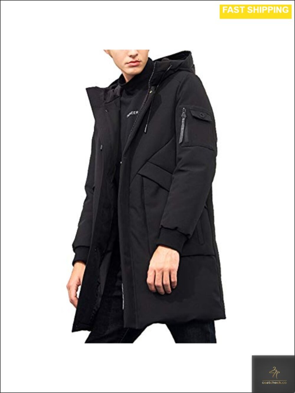 Men's Water-Repellent Windproof Long Hooded Puffer Parka